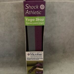 NIB Unisex Shock Athletic Purple and Gray Yoga Strap